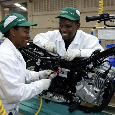 Copper Crest Trading Ltd provides full motorcycle assembly services Zambia, covering everything from traditional petrol bikes to next-generation electric mobility. Whether you’re importing CKD kits or sourcing bike assembly parts Zambia, our experienced technicians and modern workshop processes ensure every unit meets strict quality standards.